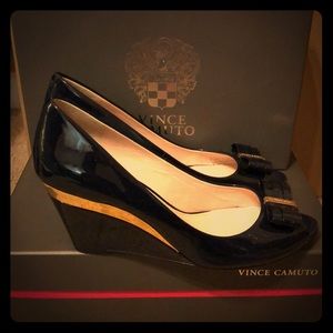 Navy Vince Camuto Wedges